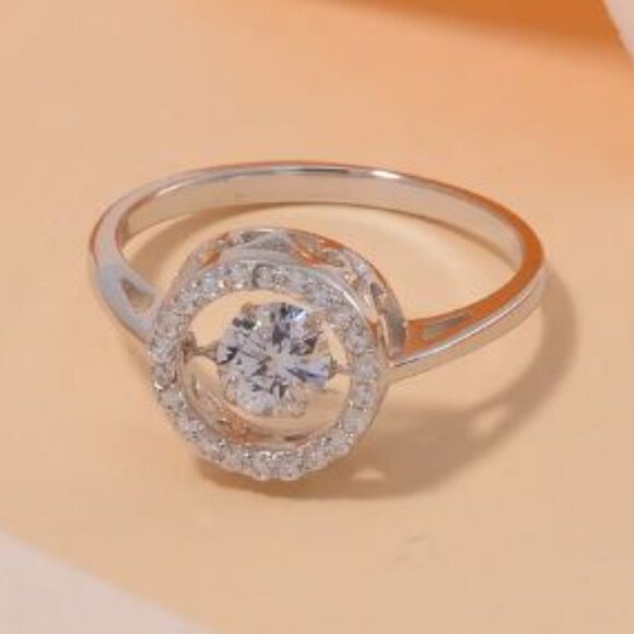 Simulated Diamond 1.20 ctw Halo Ring - Picture 3 of 4